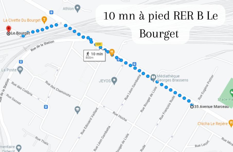 Disponible - Appartement Entier - 10Mn Rer B Aeroport Cdg - Paris Gare Du Nord, T11 Express, Le Bourget, Tout Equipe, Netflix Gratuit, 3 Personnes, 4Eme Etage, Escaliers, Parc Des Expositions, Parking Rue Gratuit Apres 19H Дрансі Екстер'єр фото